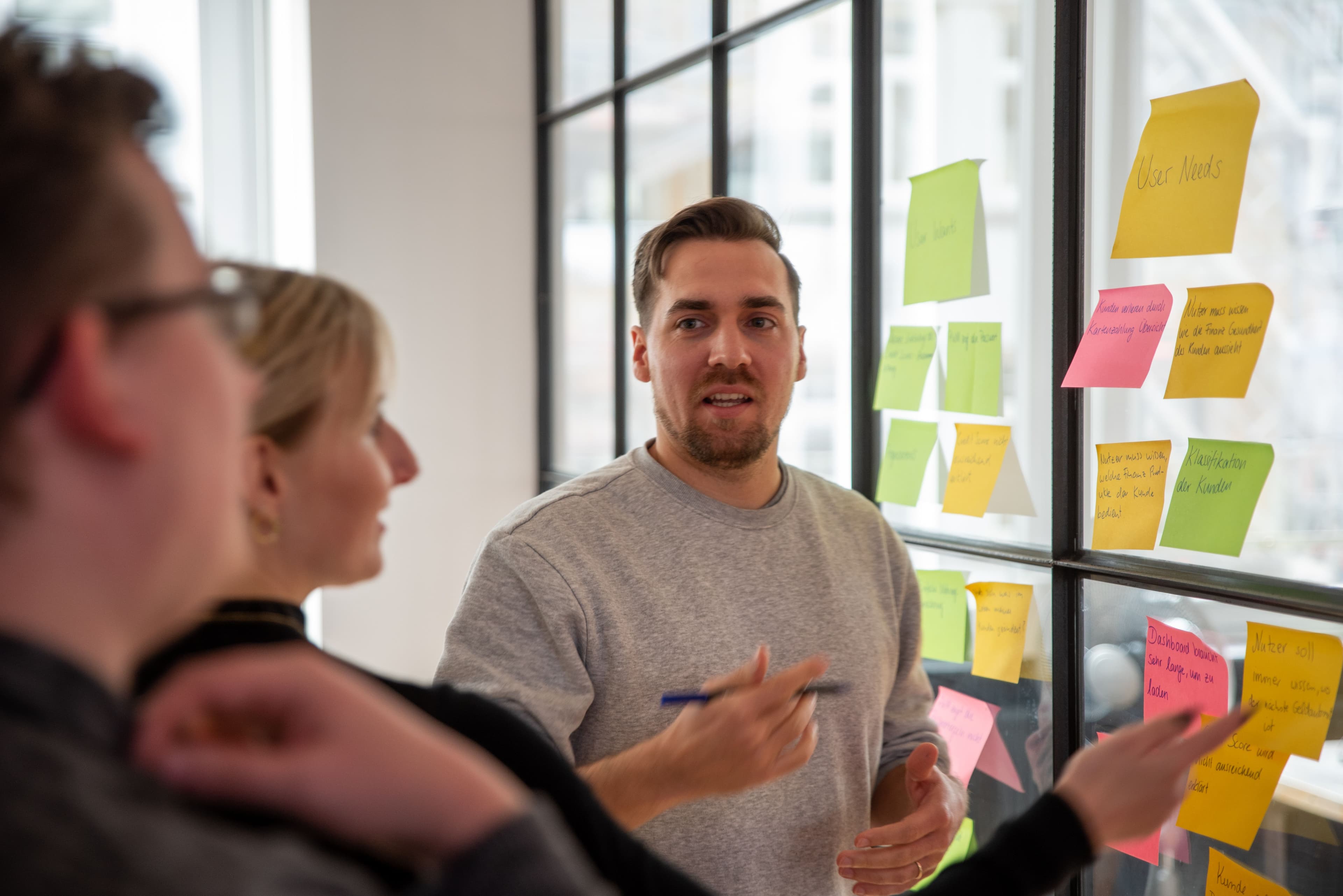 Moritz, UX Designer, im Workshop